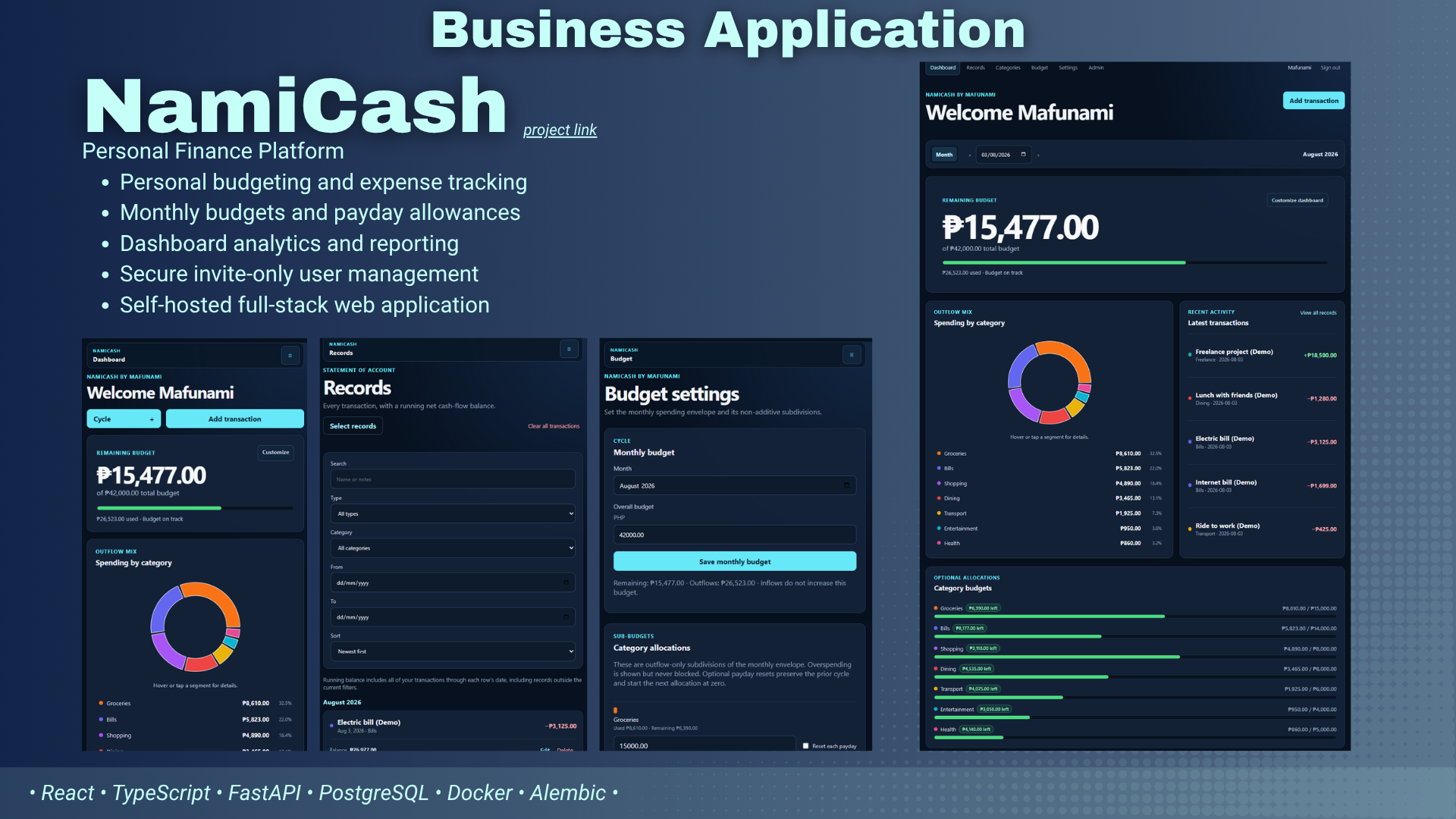 NamiCash personal finance platform